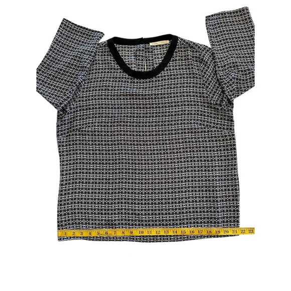 Violet & Claire Career Blouse Womens XL Blue & White 3/4 Sleeves Summer Top - Picture 14 of 17